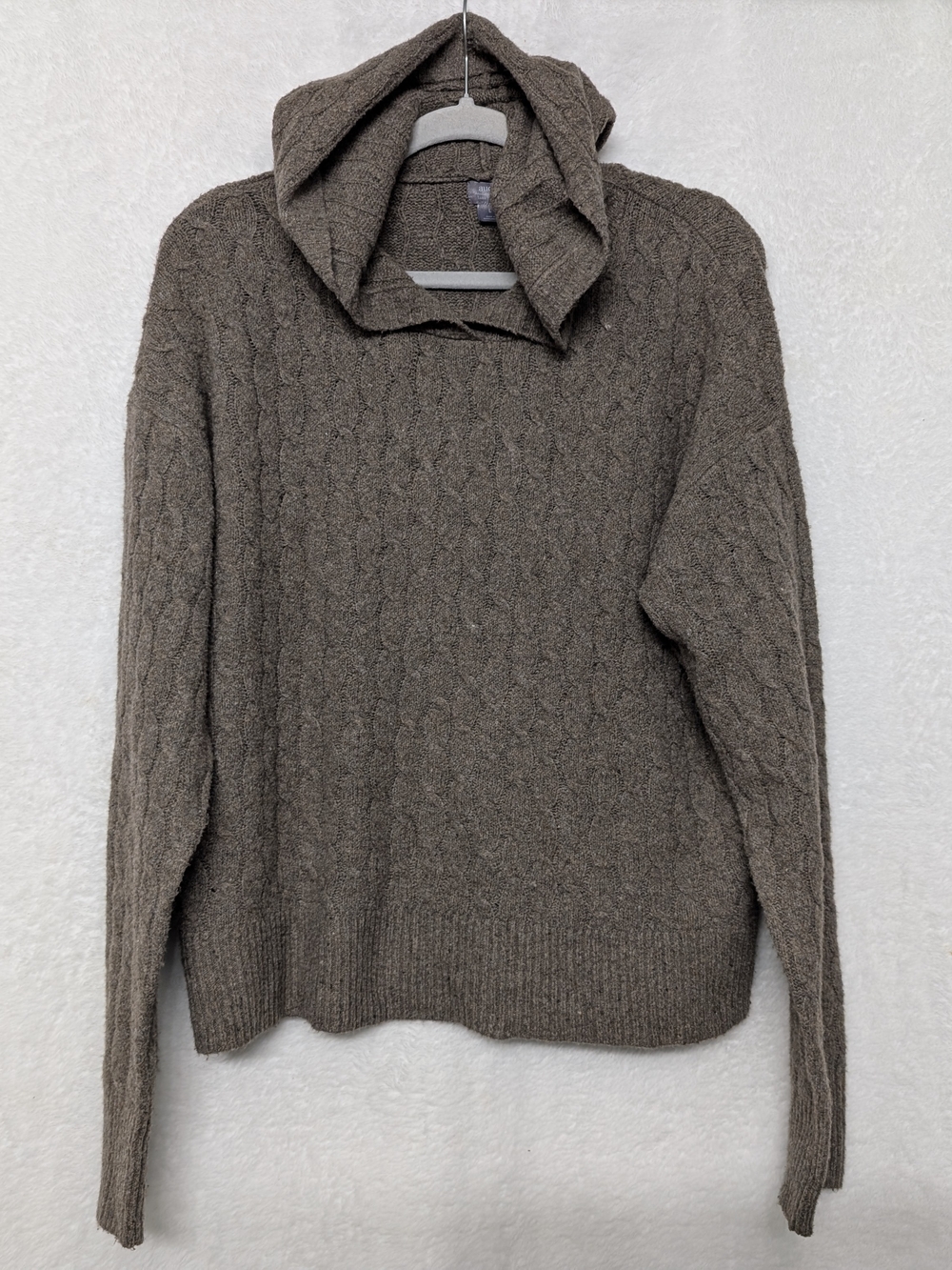 Auden Cable Knit Hooded Sweater - Brown